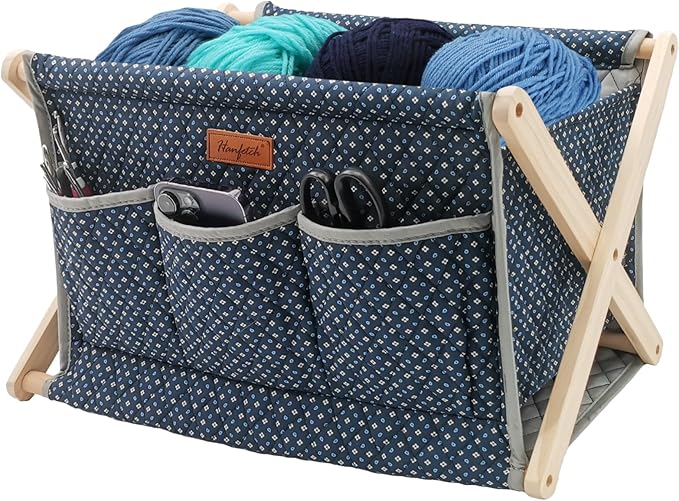 Yarn Caddy Large Size Yarn Storage Organizer for Yarn Skeins-Organizer for Crochet Hooks Knitting Needles Other Accessories