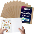 Hygloss Blank Books - Bulk 50 Pack – 4.25" x 5.5" A6 Kraft Paperback Blank Books for Kids to Write Stories, Doodle, Arts & Crafts – Plain Drawing Sketchbook, Unlined Journal, Notebook Without Lines