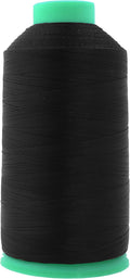 Mandala Crafts Size 46 210D T45 Bonded Nylon Thread - Black 2843 YDs Tex 45 Heavy Duty Sewing Threads for Leather, Jeans, Weaving, Outdoor Marine Upholstery