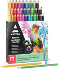 ARTEZA Colored Pencils for Adults, 72 Color Pencils, Triangular Drawing Pencils for Artists, Art Supplies for Illustrating and Sketching