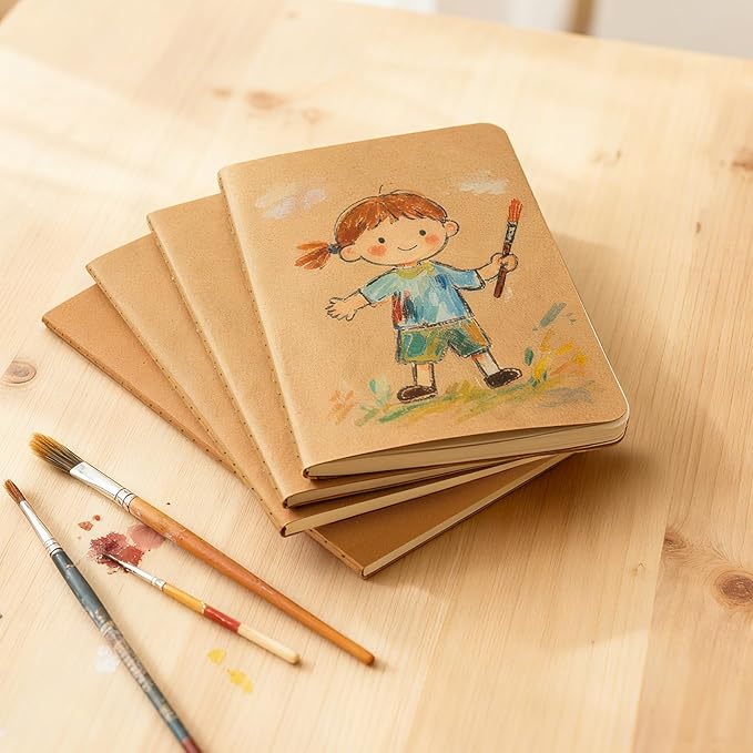 40 Pack A5 Blank Notebooks Bulk, 8 x 5.5 Inches Unlined Paper Subject Sketchbooks for Drawing Writing Work Journal Travel - 60 Pages