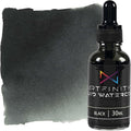 Liquid Watercolor Paint 30 ml Bottle, Black - Vibrant Dye-Based Liquid Watercolor w/Glass Pipette, Fast-Drying, Fine Art Paint for Calligraphy, Airbrushing & Traditional Art