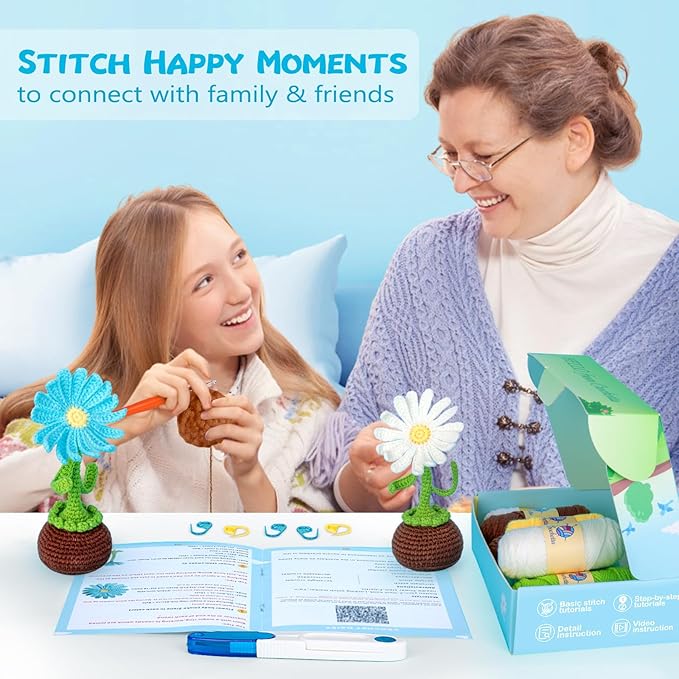 Crochetta Crochet Kit for Beginners, Crochet Starter Kits for Adults with Step-by-Step Video