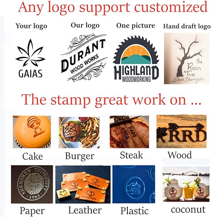 Custom Wood Branding Iron,Personalized Leather Branding Iron Stamp,Custom Branding Iron for Party Wedding Bread Making (7"x7")