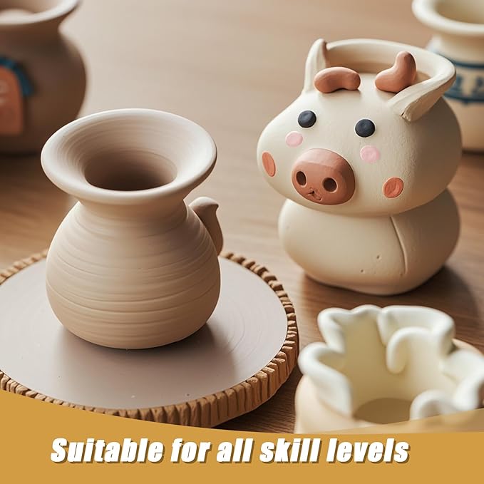 ZEHIQ Premium Air Dry Clay-2.2 lbs Natural Pottery Clay for Wheel Throwing, Hand Building, Sculpting Molding | No Baking Required, Self-Hardening | Beginner & Professional Artist Supplies(Terracotta)