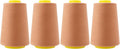 Mandala Crafts 4 Pack of Serger Threads Cones Spools - 40S/2 24000 Yards Polyester Copper Threads for Sergers Machine and Overlock Quilting Sewing Machine