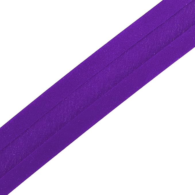 Mandala Crafts 1/2 Inch Single Fold Bias Tape for Sewing, Quilting, Piping, Hemming, Blanket & Quilt Binding – 55 Yards Purple Fabric Seam Binding Tape