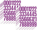 10 Sheets Vinyl Mailbox Number Stickers - Self-Adhesive Address Labels for Cars, House Doors, Windows & Metal Mailboxes (Purple, 2 inch)