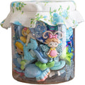 Holiday Magic Craft Button Jar | Christmas Embellishment Assortment, Sew-Thru, Loop-Back & Flat-Back Buttons for DIY Crafts, Christmas Ornaments Décor | 80 Pcs, Light Blue