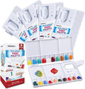 5 Pack Watercolor Palette, Halobios Paint Palette with 20-Well and 5 Mixing Areas, Folding Paint Tray with Lid, Plastic Painting Palette for Children Beginners Artists