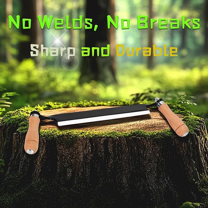 8'' Draw Knife,Draw knife debarking tool,Curved Draw Knife Draw Shave Tool Woodworking Debarking Hand Tool, Wood Razor Shaving Wood Barking Tool,Bark Peeler,Drawing Knife, Draw Shave