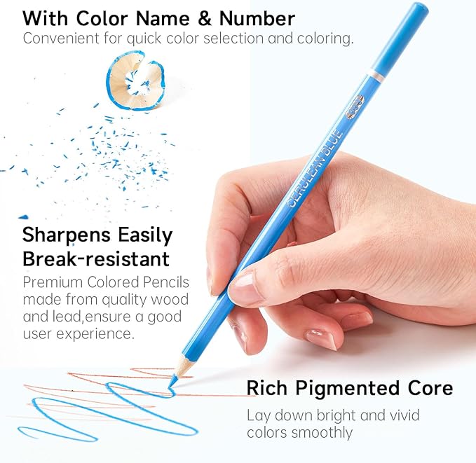 Shuttle Art 260 Coloring Pencils for Adults, Soft Core Color Pencils for Artists Kids Adults Sketching and Drawing