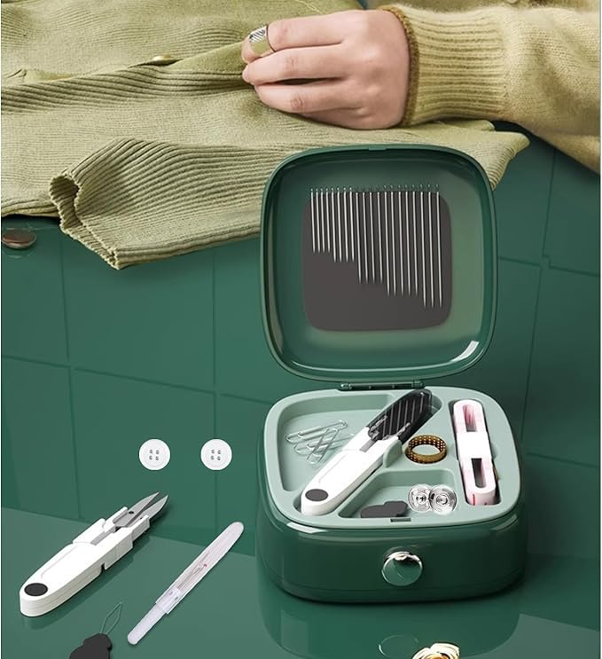 LINSHDA Sewing Kit, Travel Mini Sewing Kits for Adults Small Sewing Supplies and Accessories for Home Use & Quick Stitch Solutions (White)