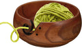 PATIKIL Wooden Yarn Bowls for Crocheting Bamboo Yarn Knitting Bowl Yarn Storage Bowls Yarn Holder Dispenser for Crocheting and Knitting, 6.3" x 3"