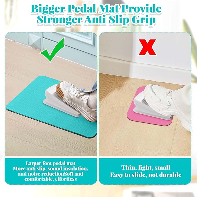 3 Pcs Sewing Machine Muffling Mat Pedal Mat Sewing Machine Pad No Slip Rubber Stay in Place Mats for Calms Vibration(Blue Black,15 x 20 Inch,14 x 9 Inch,17 x 36 Inch)