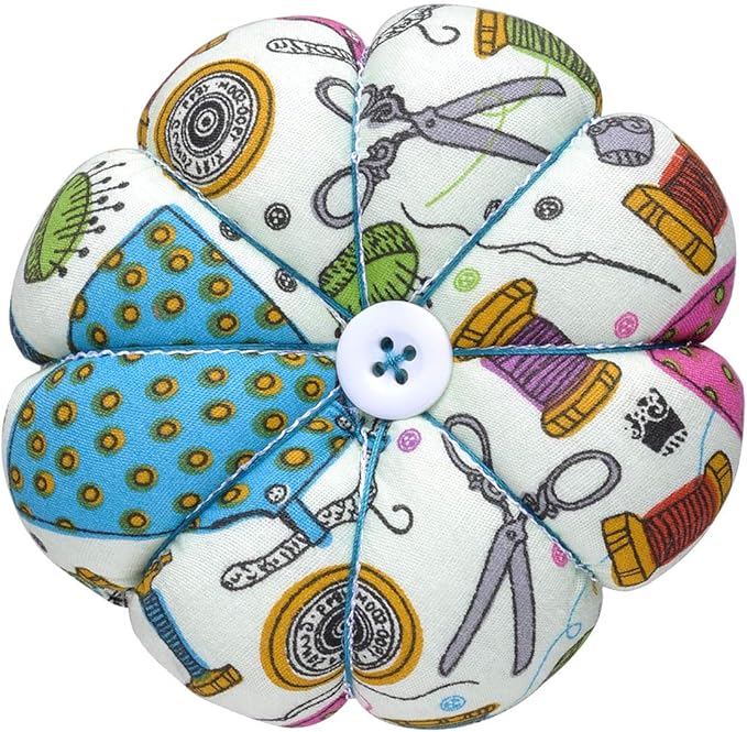 eZAKKA Pin Cushion, Pin Cushions for Sewing Pin Holder Needle Cushion Band Wearable Pincushion (Sewing Necessities Pattern Green)