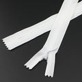 Leekayer 3# 10 Inch Invisible Zipper for DIY Tailor Sewing Craft 25.4 cm Closed End White Nylon Zippers Bulk 10 PCS/Pack (White,10")