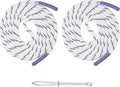 uxcell 2pcs 53inch Drawstring Cords Replacement Drawstring Hoodie String Sewing Tool with Easy Threader for Hoodie Sweatpants Jackets Pants Hats Coats Bags, Purple