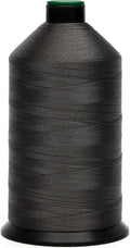 Extra Strong Bonded Nylon Thread #92 Tex90 – 16 OZ, 4200yds, Versatile Stitching Solution for Leather, Upholstery, Canvas Repair and More (Dark Gray)