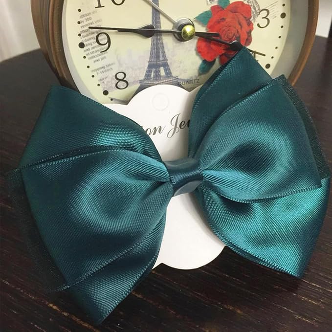 Teal Double Face Satin Ribbon 1 inch X 50 Yards Spool Bright Colors Very Suitable for Weddings Gift Package Wrapping Dancer Wand Sewing Party Hair Bow Invitation Decorations and More