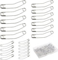 Quilt Safety Pin Curve 28mm 32mm 38mm 54mm Assorted Sizes Sewing Supply Large Curve Safety Pin Quilt Stainless Steel Fabric Pin Baste for Quilting Knitting Sew Quilt Supply Quilting Pin 160PCS
