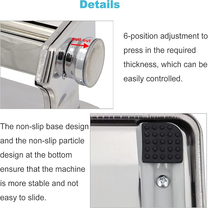 Polymer Clay Press Machine, Craft Clay Mixers Machine and 40PCS Polymer Clay Cutters Mold, Stainless Steel Handmade Clay Rolling Machine for DIY Craft - 6 Thickness Options