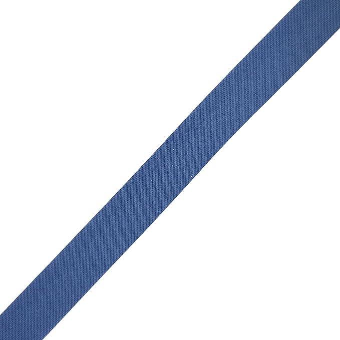 Mandala Crafts 55 Yards 1 Inch Denim Double Fold Bias Tape for Sewing - Bias Binding Tape for Quilting Binding, Hemming, Seam, and Fabric Piping