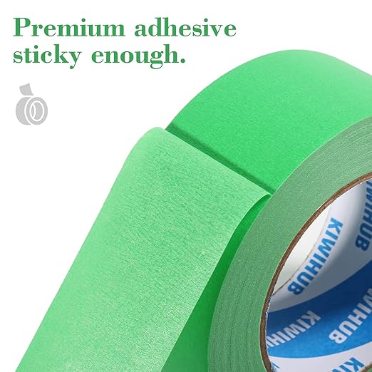 Green Painters Tape,2 inch x 60 Yards - Medium Adhesive Masking Tape for Painting,Labeling,DIY Crafting,Decoration and School Projects