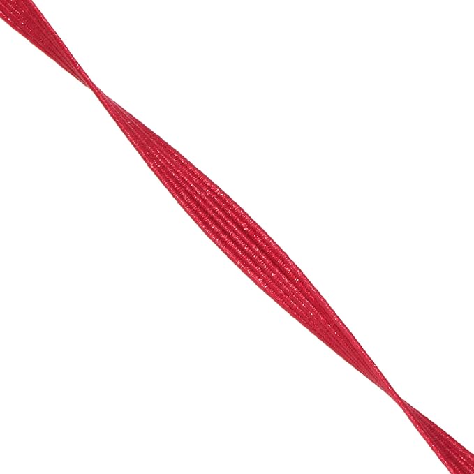 Mandala Crafts 6mm 50 Yds Roll of Maroon Elastic Bands for Sewing - 1/4 Flat Elastics Cord - 1 4 Inch Braided Stretch Straps for Crafting
