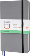 Hardcover Notebook Blank Journal Sketchbook for Drawing, Medium 5.5 by 8.4 Inch, 100 GSM Thick Paper (Grey, Plain)