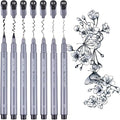Micro Fineliner Drawing Art Pens: 7 Sizes Black Fine Line Waterproof Ink pen set, Artist Supplies for Adults Sketching Anime Manga Watercolor Calligraphy Technical Illustrators