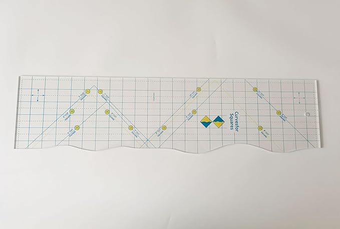 HONEYSEW Curvesfor Squares Template for Sewing Quilting 24"x5.5"