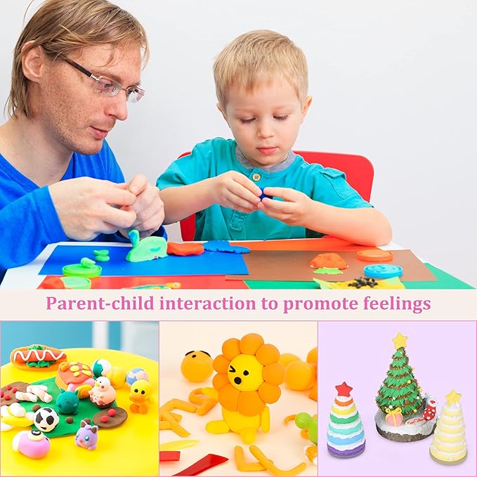 Aestd-ST Polymer Clay Kits 72 Colors, Modeling Clay for Kids, Non-Stick Molding Oven Bake with 20 Sculpting Tools and 82 DIY Accessories, Craft Gift for Children and Adults