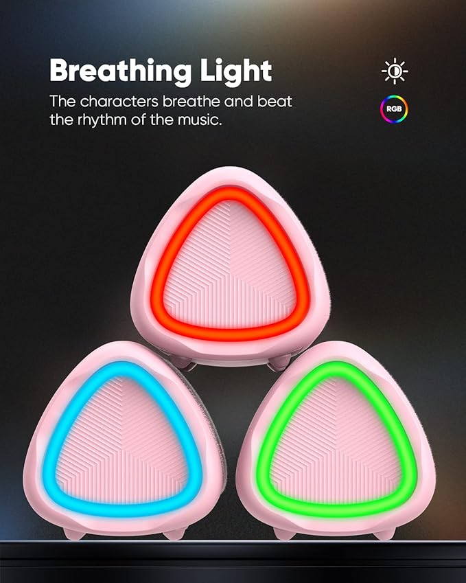 Bluetooth Speaker with HD Sound, Portable Wireless, IPX5 Waterproof, Up to 20H Playtime, TWS Pairing, BT5.3, for Home/Party/Outdoor/Beach, Electronic Gadgets, Birthday Gift (Pink)