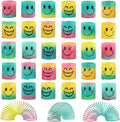 30 Pack Spring Rainbow Magic Fidget Stress Coil Mini Springs Bulk Toys for Party Favor Carnival Prize Birthday Goodie Bag Stuffers for Kids Boys Girls…