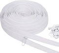 MiniRed 10Yards White Nylon Coil Zipper by The Yards, #3 Bulk Zippers for DIY Sewing Craft Bags with Replacement 20PCS Sliders (#3 White)