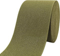 Olive Green Wide Knit Elastic Band for Sewing 3 inch 5yards Double-Side Twill Woven Elastic Heavy Stretch Elastic Spool Band for Sewing Pants Waist-Wigs-Skirts-Craft-DIY Projects