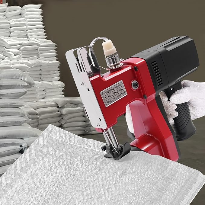 Sewing Machine 1800 Rpm Handheld Electric Bag Closer Stitcher Packing Machine Industrial Sewing Machine Bag Stitcher for Woven Bags, Cloth Bags, Paper Bags, Leather Materials, Two Secant Modes