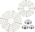 Wonderjune 5 Pcs Ceramic Pottery Trimming Spinner Tools Set 4.72 in/3.54 in Rotary Disc Pottery Wheel Trimmer Tool Clay Tools with 3 Size Metal Pottery Throwing Wheel for Pottery Clay Artist