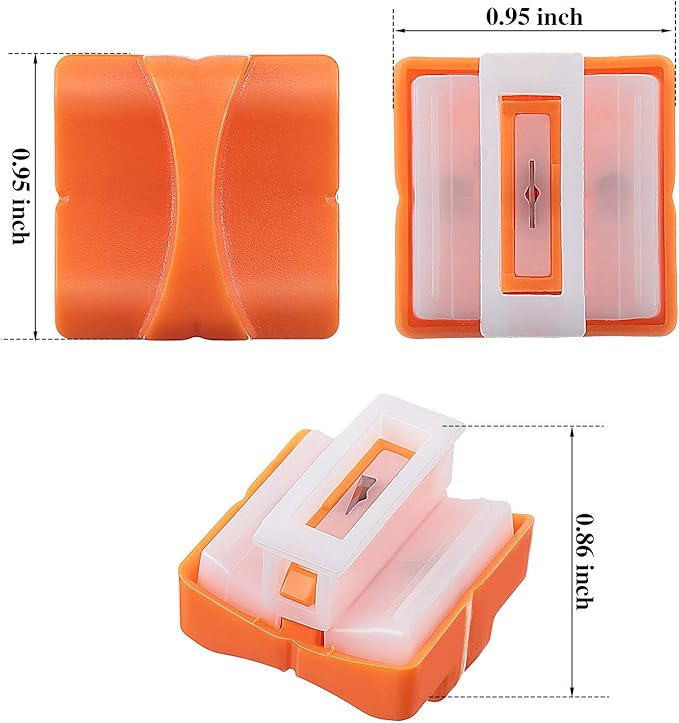 Mudder 10 Pieces Paper Cutter Replacement Blade Cutting Replacement Blades Refill for A4 Black and White Paper Trimmer(Orange)