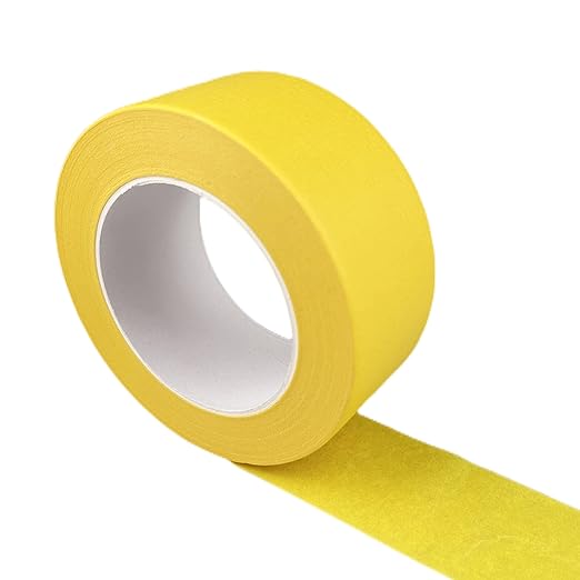 2 Inch Yellow Wide Masking Tape, Yellow Painters Tape for Home, Office, School Stationery, DIY Art, Crafts, Labeling (2 Inch X 55 Yard)