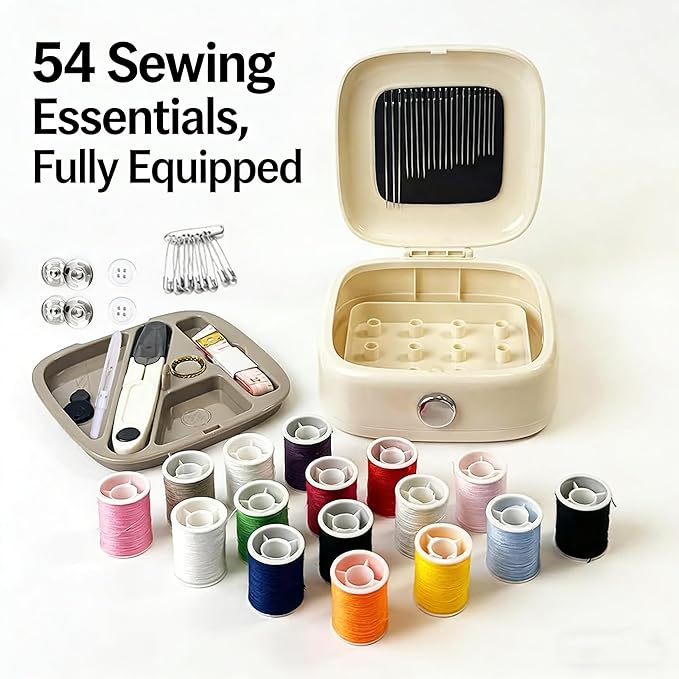 LINSHDA Sewing Kit, Travel Mini Sewing Kits for Adults Small Sewing Supplies and Accessories for Home Use & Quick Stitch Solutions (Green)