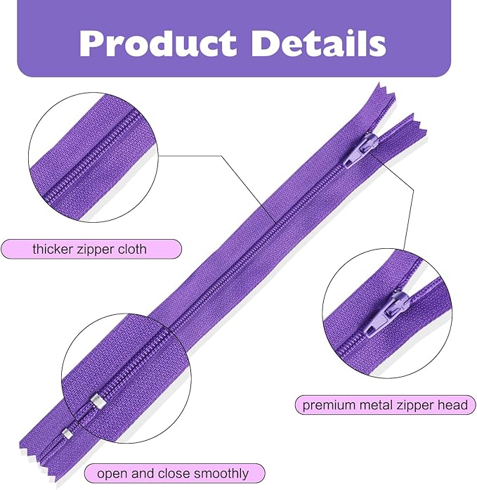 JEXZON 180 Pieces 20 Colors #3 Nylon Coil Zipper 9 Inch 11.8 Inch 14.2 Inch Bulk Zipper for Sewing Projects, Clothing, Skirts, Pants, Bags