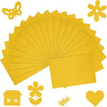 20 Pcs Yellow Felt Fabric Sheet 8" x 12" Assorted Color Felt Fabric Sheets for Crafts DIY Handcraft Sewing Squares Patchwork Nonwoven