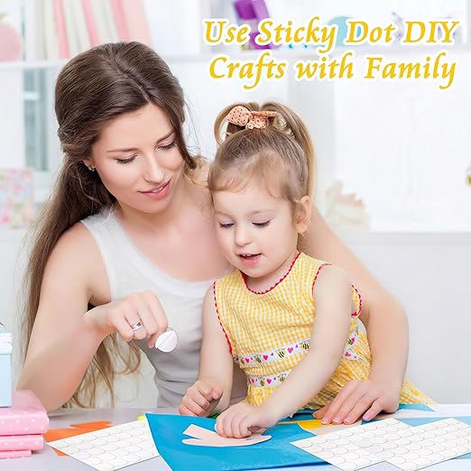 JANYUN 140 Pcs Double Sided Sticky Dots Removable Round Putty Clear Double Sided Tape for Crafts No Trace Sticky Tack Adhesive Tape (30 mm)