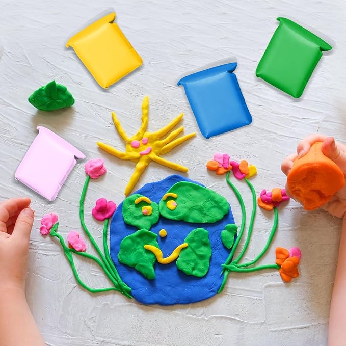 384 Pack Air Dry Clay in 48 Colors, Molding Clay Kit for Kids with Sculpting Tools and Extra 200 Ziplock Bags, Arts and Crafts DIY Kit for Boys and Girls