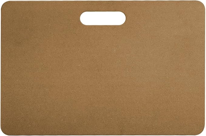 ZENFUN Clay Wedging Board, 12 x 18" Portable Clay Board with Built in Handle, Sturdy 8mm Thickness Wooden Mat Mud Board for Clay Crafts, Drafting Art, Ceramics Pottery Tools