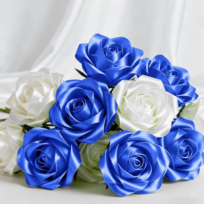 1-1/2" x 25 Yards Satin Ribbon, Royal Blue Silk Ribbon Ideal for Gift Wrapping, Floral Bouquets, Crafts, Wedding Party Decorations, Christmas and Sewing Projects