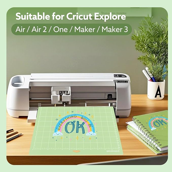 24 Pack Cutting Mat for Cricut Bulk, 12x12 Inch (Light, Standard, Strong), Vinyl Mat Variety Adhesive Mats for Cricut Explore Air/Air 2/One/Maker