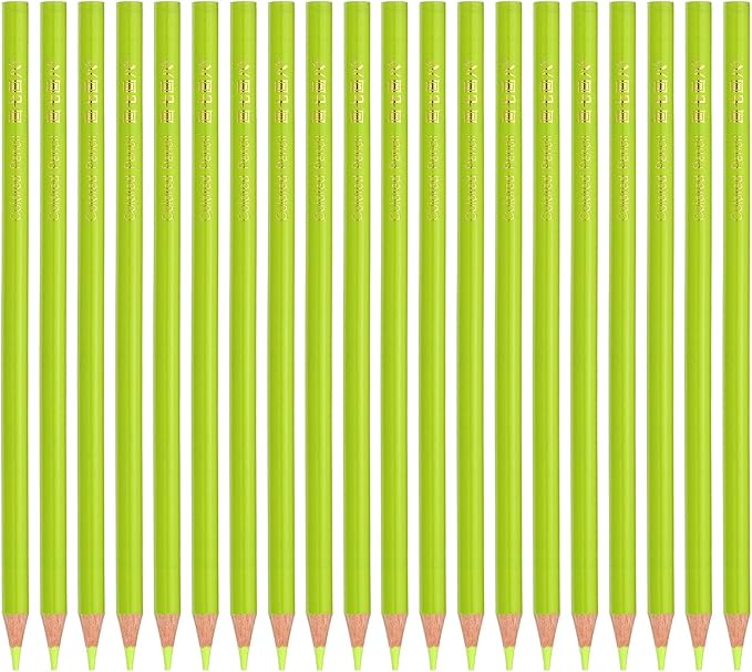PATIKIL Light Green Colored Pencils Set,20 Pcs Oil Color Pencils Wooden Coloring Drawing Pencil for Artists Art Painting